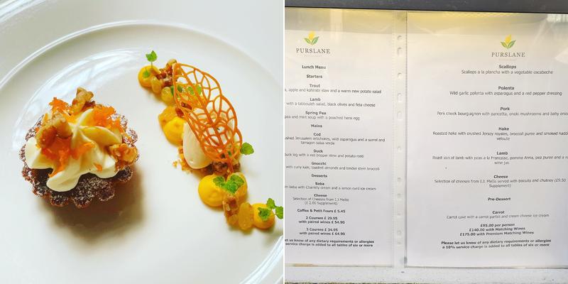 Purslane Restaurant Menu