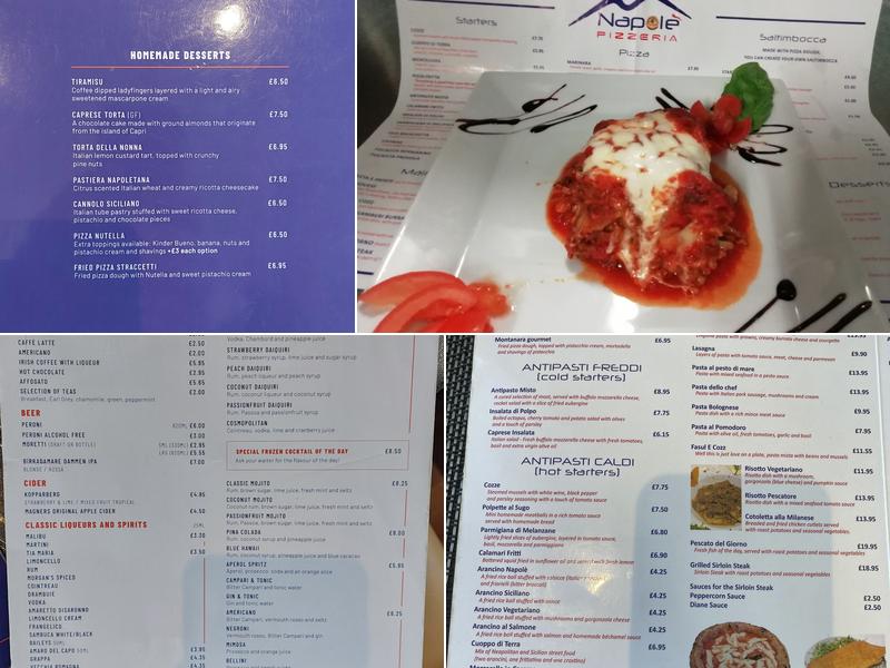 Napolè Pizzeria Menu