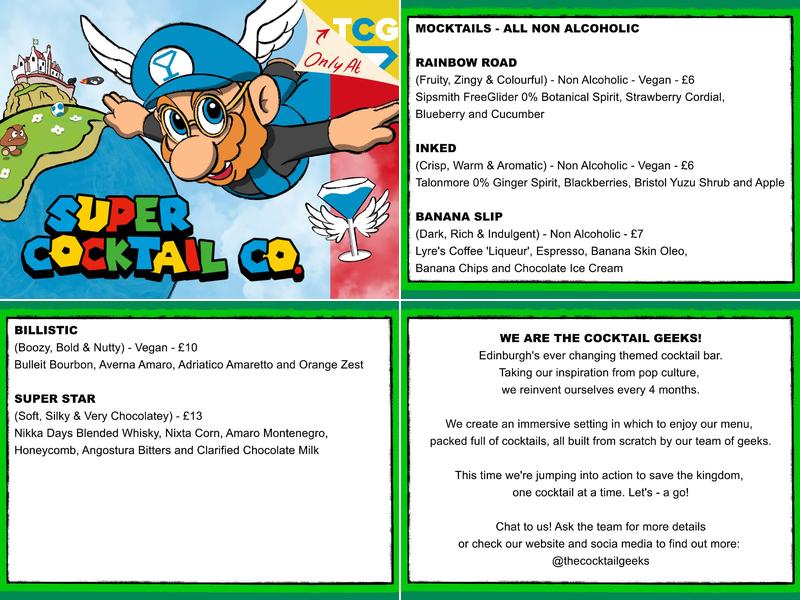 The Cocktail Geeks Menu