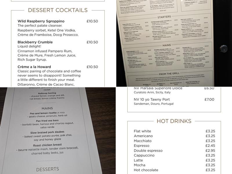 Dine Edinburgh Menu