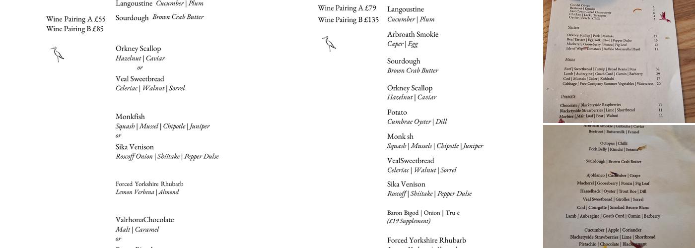 Heron Menu
