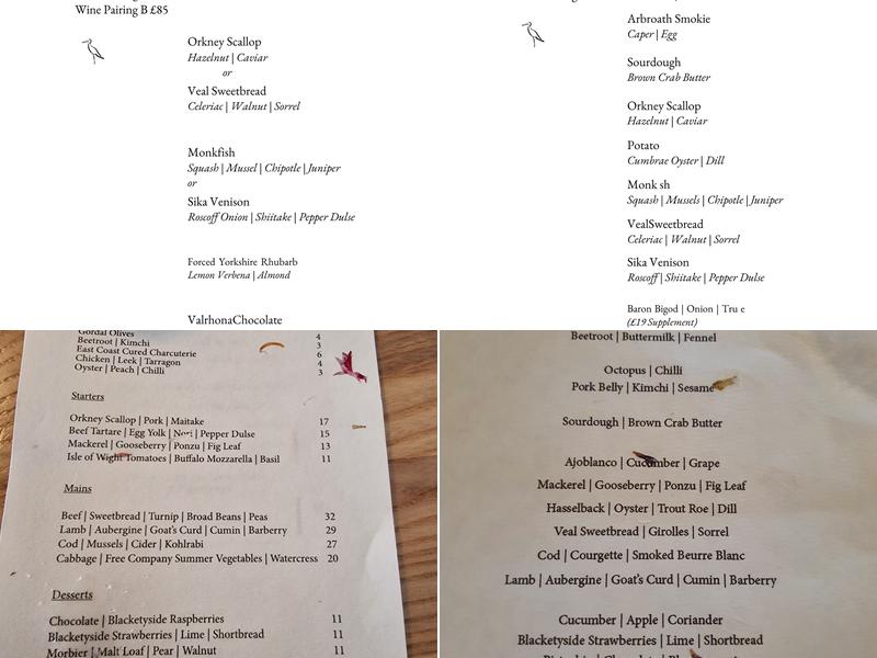 Heron Menu