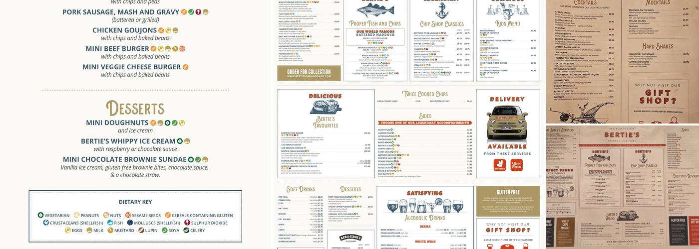 Bertie's Proper Fish & Chips Menu