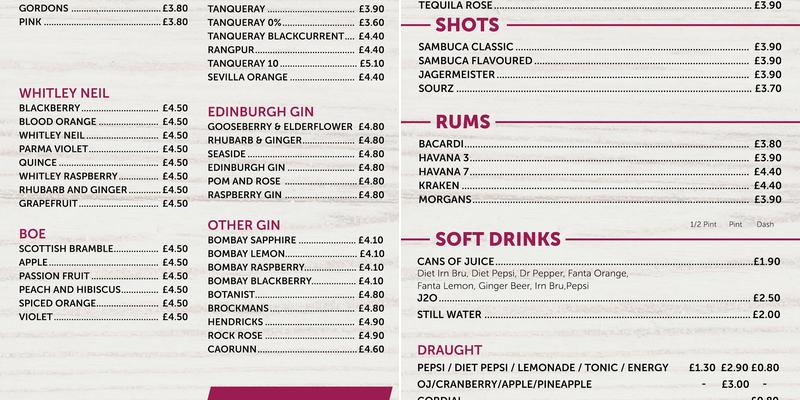 Marcos (Pool, Karaoke and Pizzas) Menu