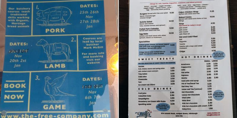 Molly's Delicatessen Menu