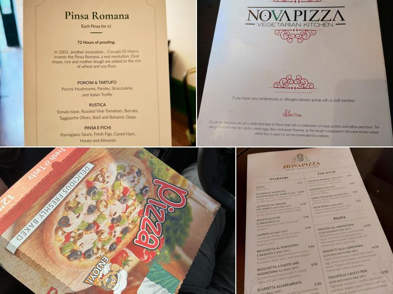 Novapizza Vegan Kitchen Menu