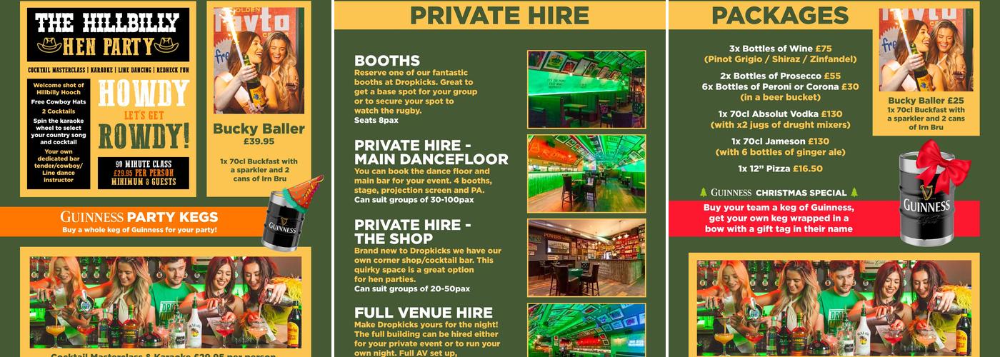 Dropkick Murphys Menu