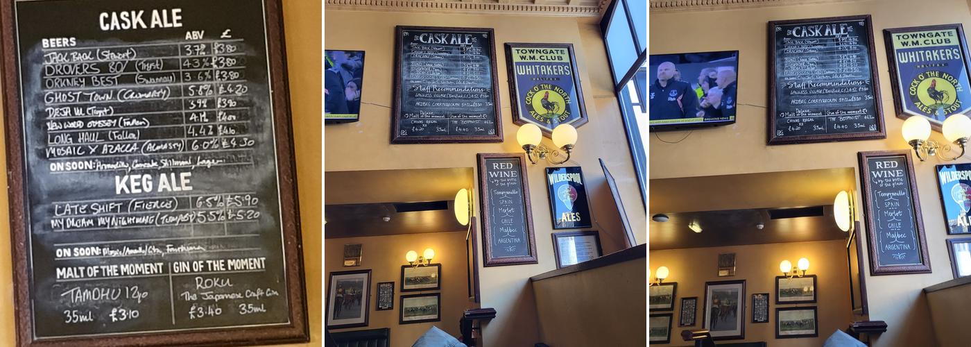 Cask and Barrel (Southside) Menu