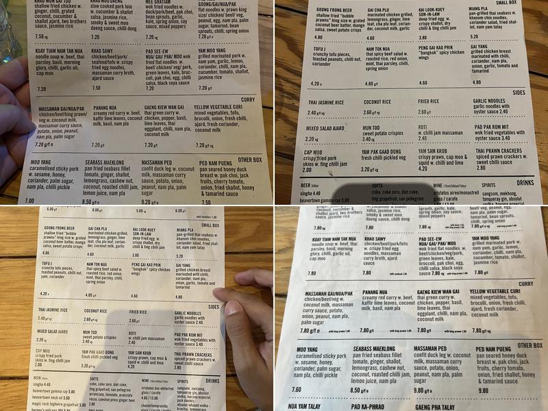 Ting Thai Caravan Menu
