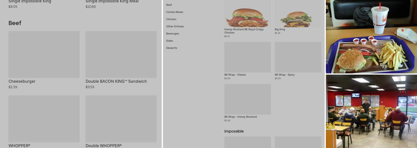 Burger King Menu
