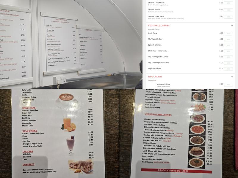 The Original Mosque Kitchen & Cafe Menu