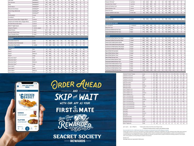 Long John Silver's Menu