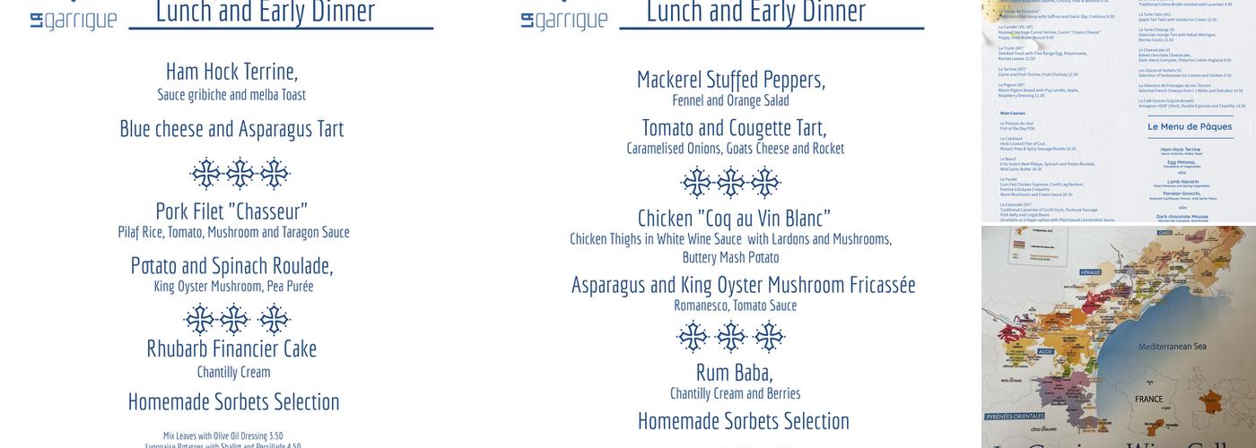 La Garrigue Menu