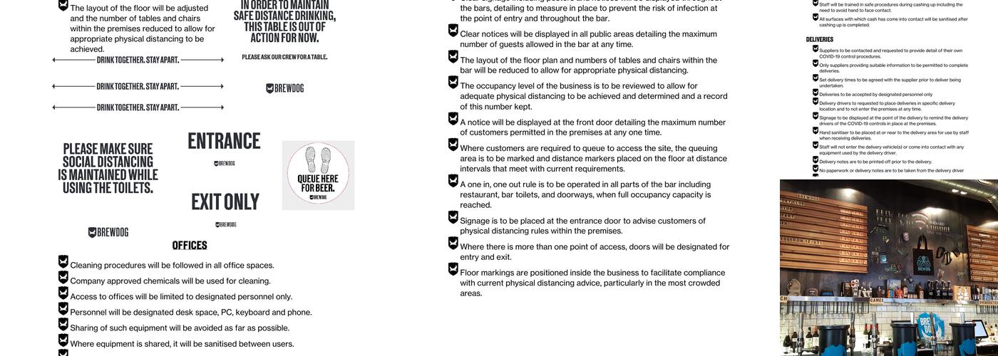 BrewDog Edinburgh Cowgate Menu