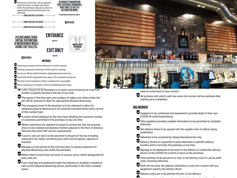 BrewDog Edinburgh Cowgate Menu
