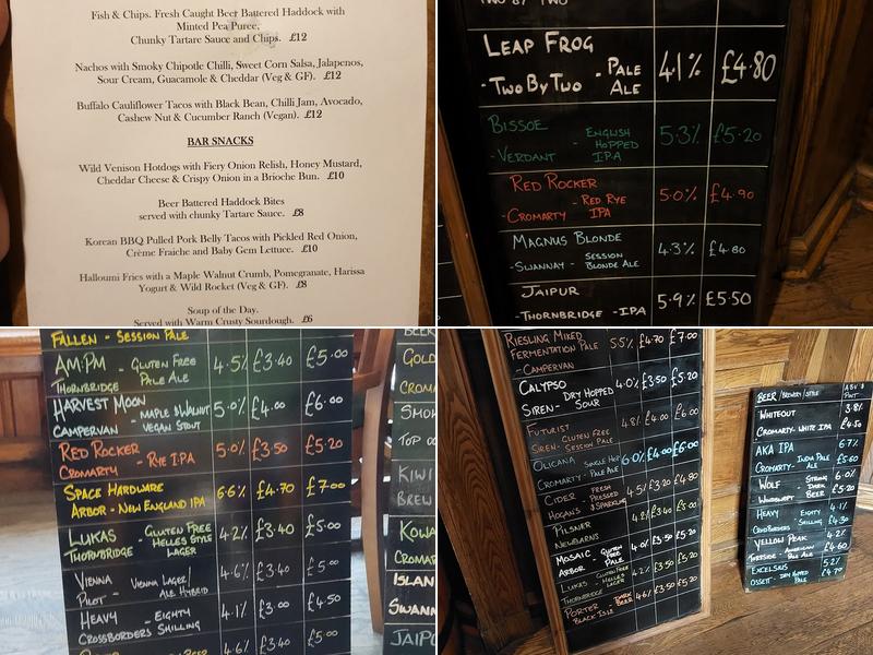 The Stockbridge Tap Menu