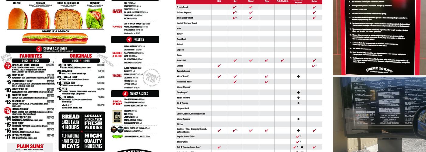 Jimmy John's Menu