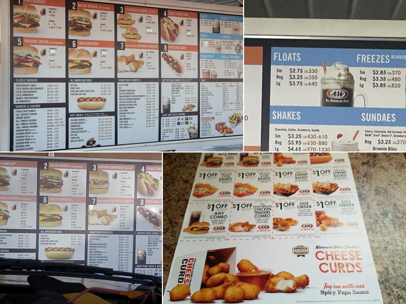 A&W Restaurant Menu
