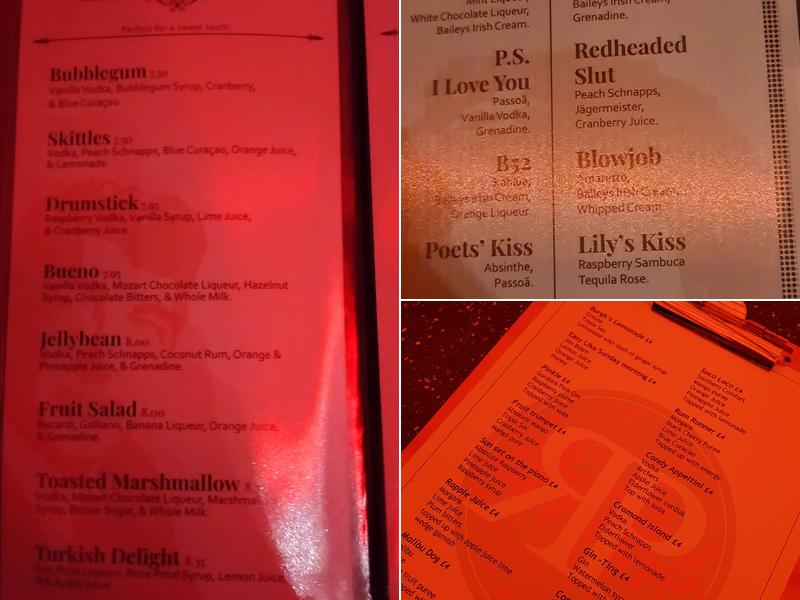 The Rat Pack - Piano & Cocktail Bar Menu