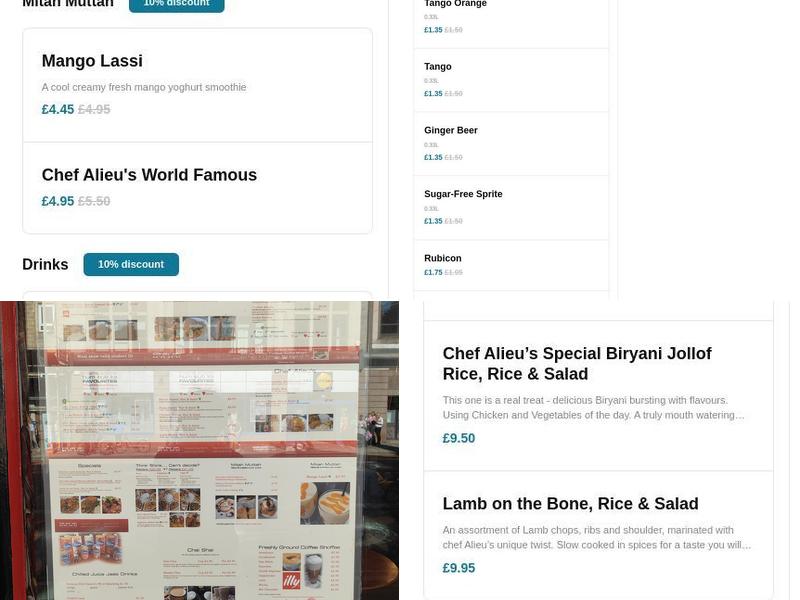 10 to 10 in Delhi Menu