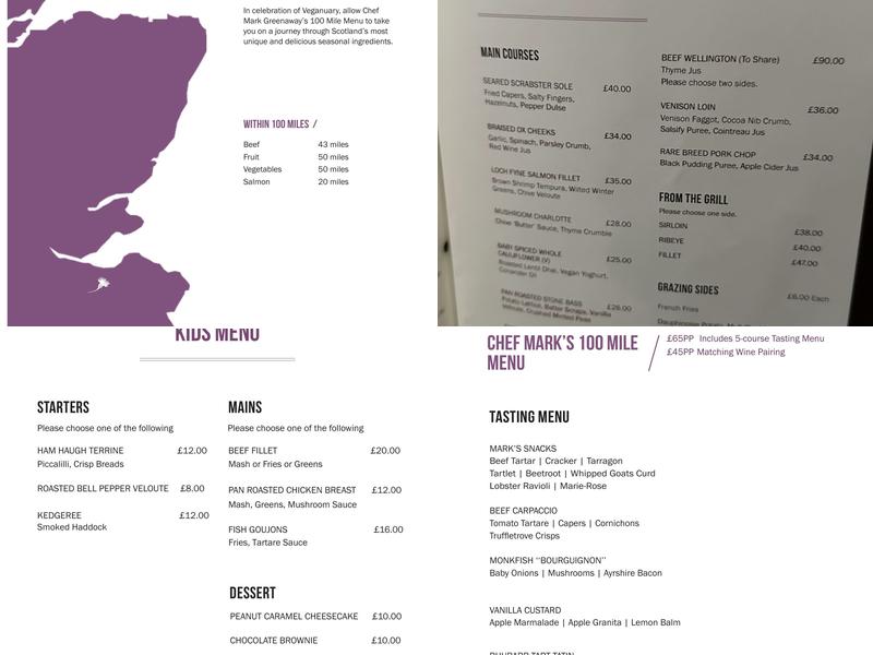 Grazing By Mark Greenaway Menu