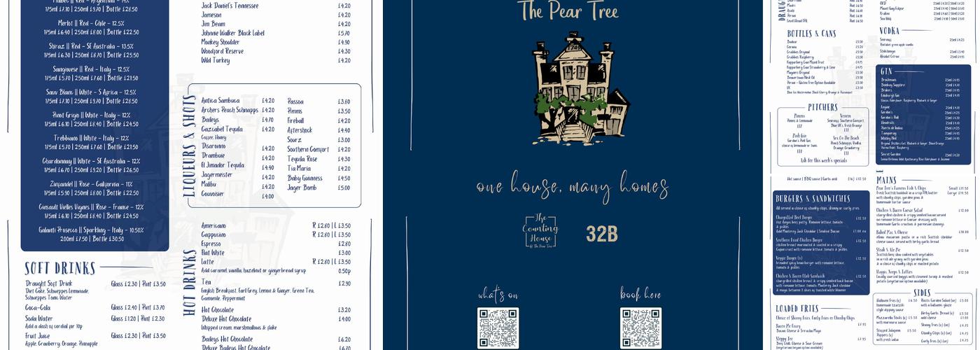 The Pear Tree Menu