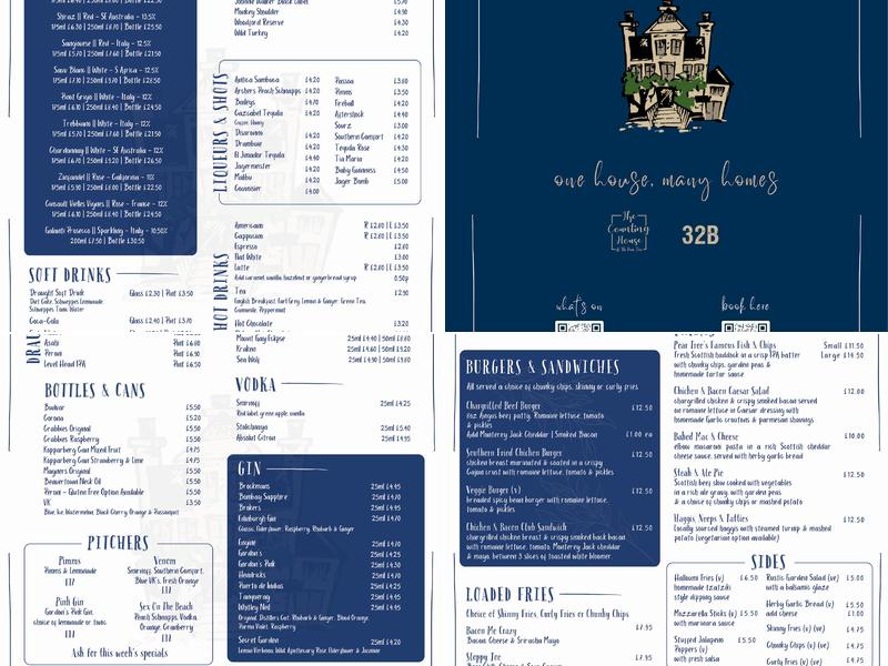 The Pear Tree Menu
