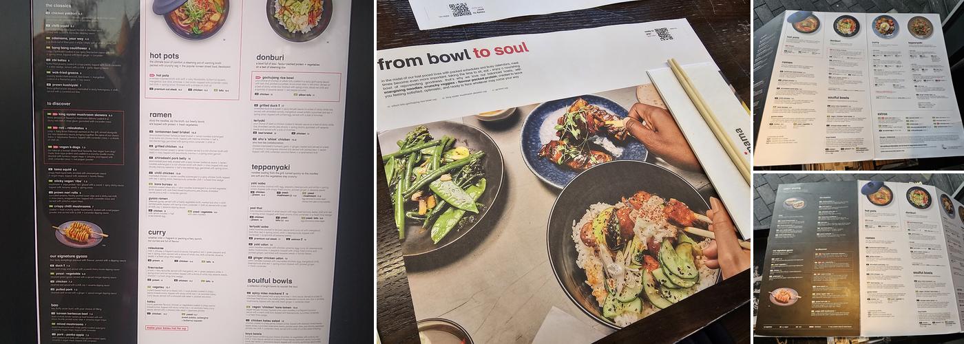 wagamama fort kinnaird Menu