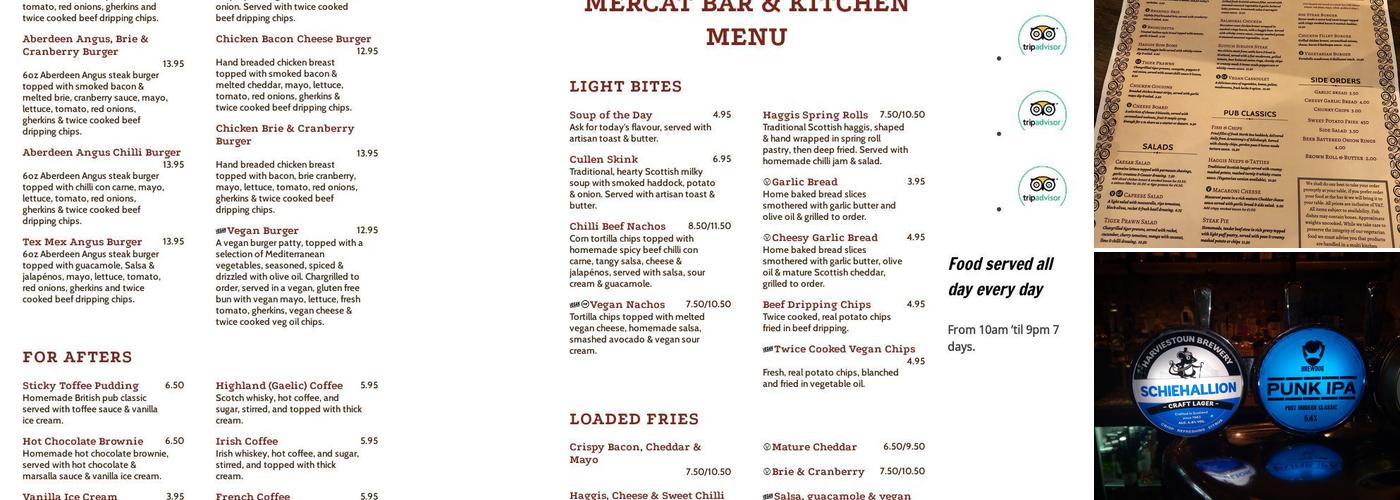 Mercat Bar and Kitchen Menu