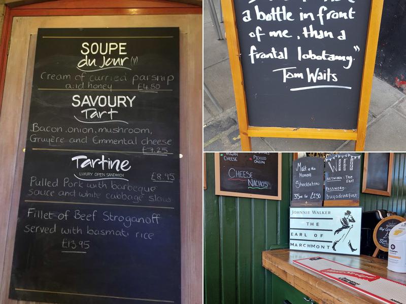 The Earl of Marchmont Menu