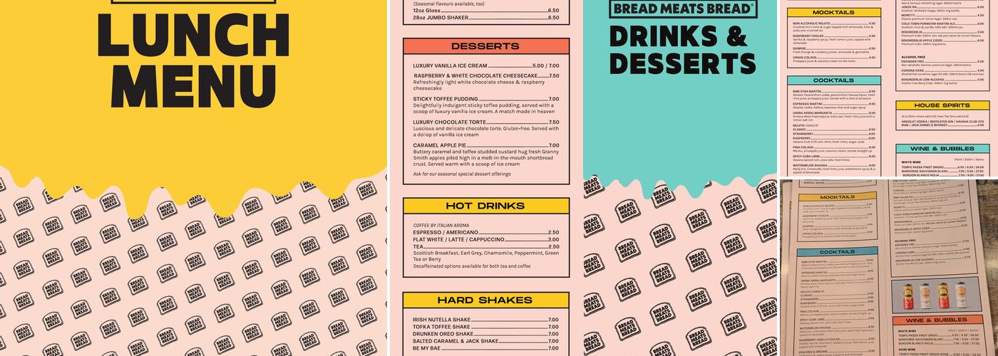 Bread Meats Bread Menu