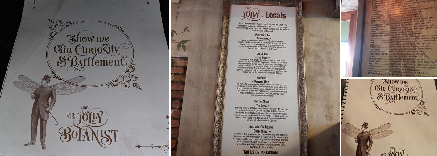 The Jolly Botanist Menu