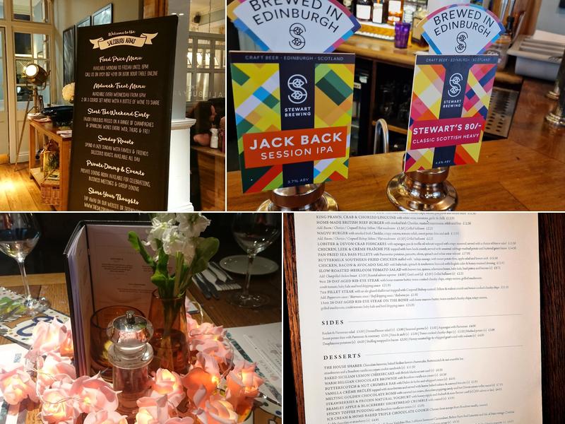 Salisbury Arms Edinburgh Menu