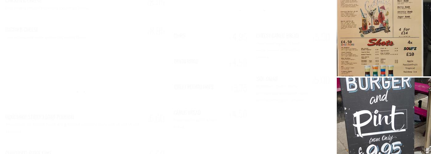 Footlights Bar and Grill Menu