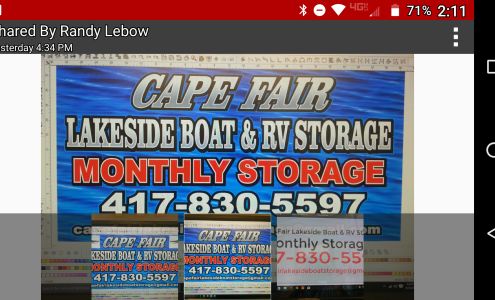 Cape Fair Lakeside Boat and RV Storage Cape Fair