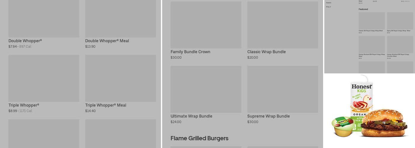 Burger King Menu