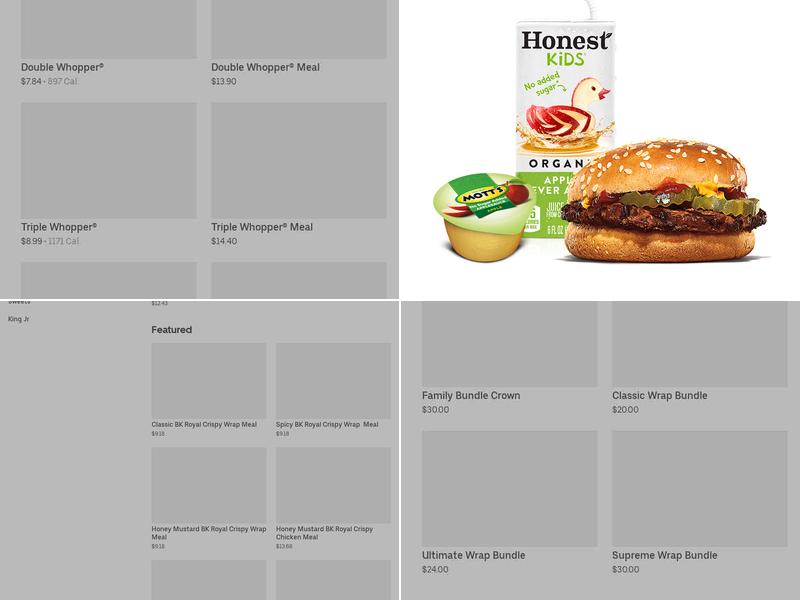 Burger King Menu