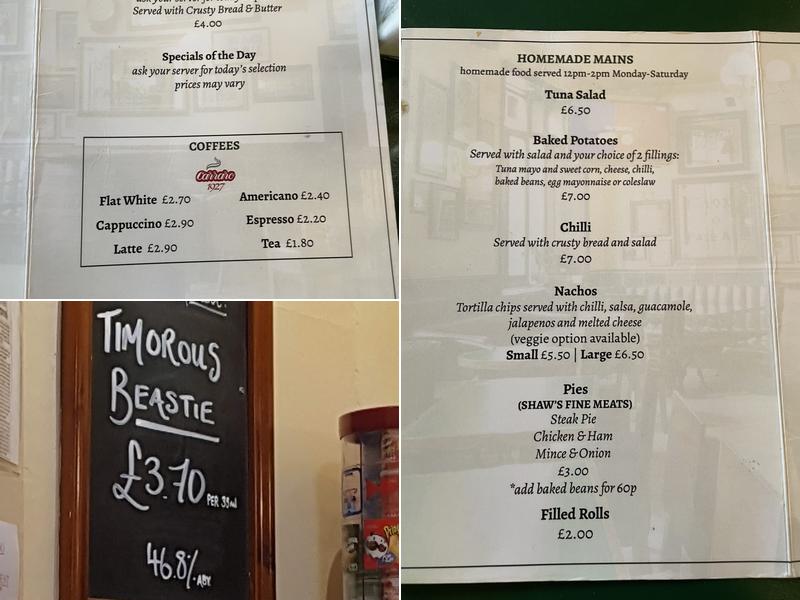 Cask & Barrel (Broughton Street) Menu