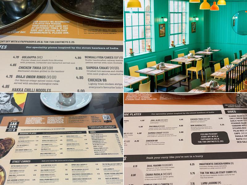 Tuk Tuk Indian Street Food Menu