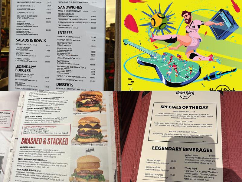 Hard Rock Cafe Menu