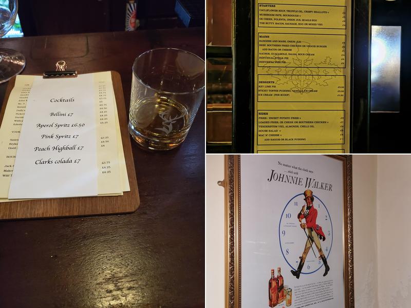 Clark's Bar Menu