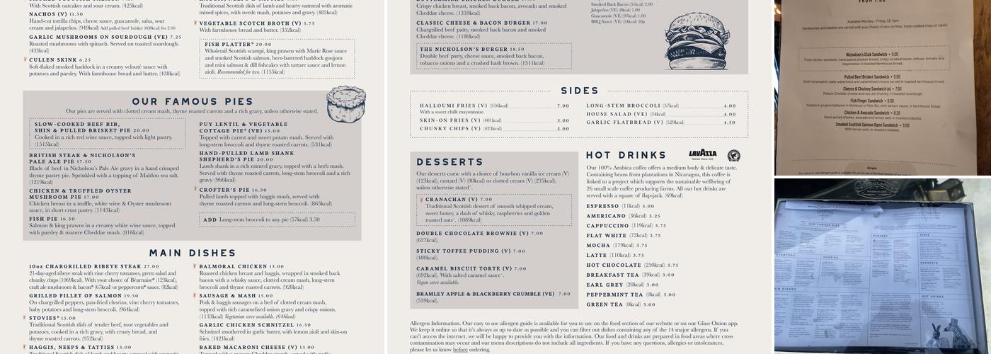 The Conan Doyle Menu