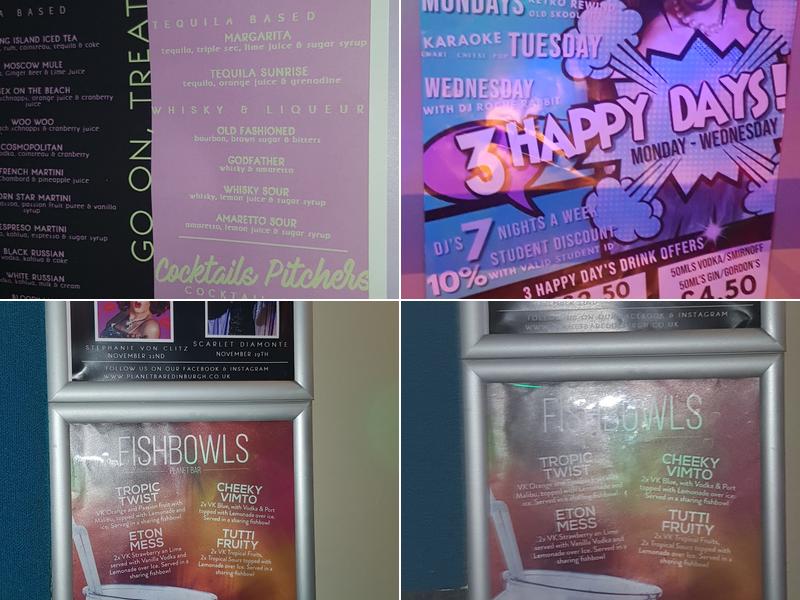 Planet Bar & Kitchen Menu