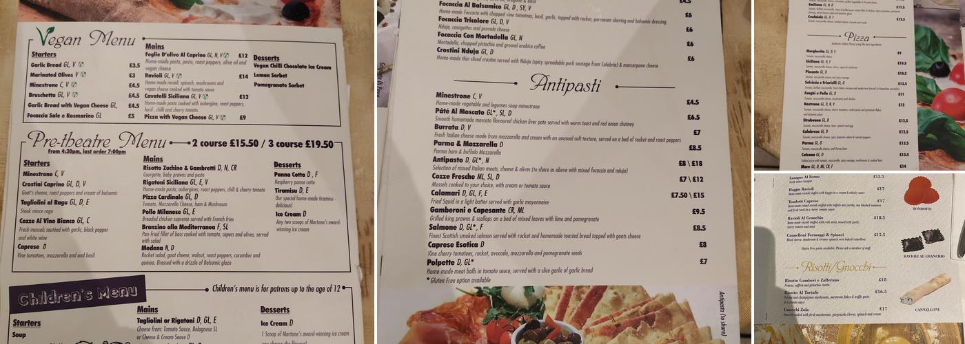 Ciao Roma Menu