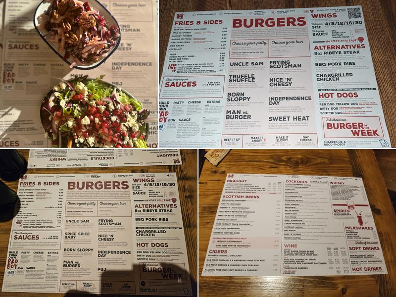 Burgers and Beers Grillhouse Menu