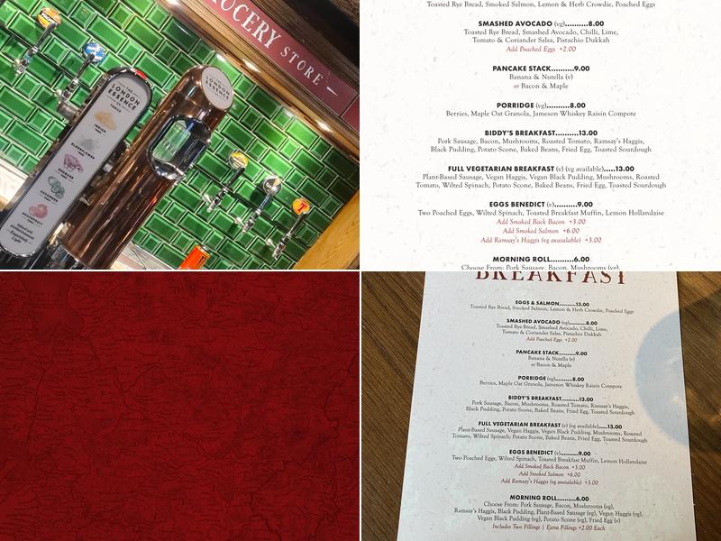 Biddy Mulligans Menu