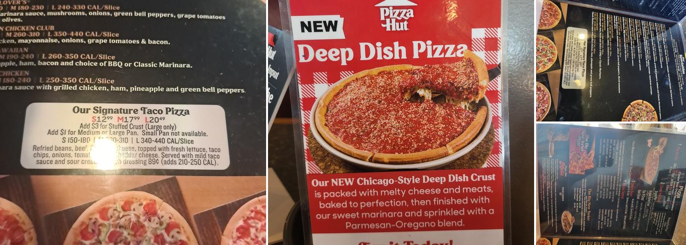 Pizza Hut Menu