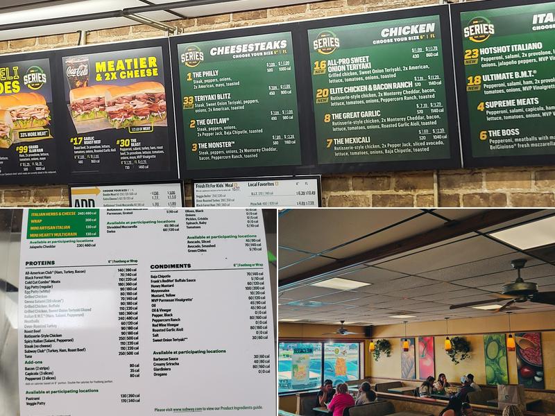 Subway Menu