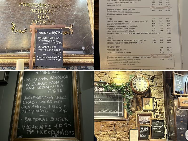 Malt Shovel Inn Menu