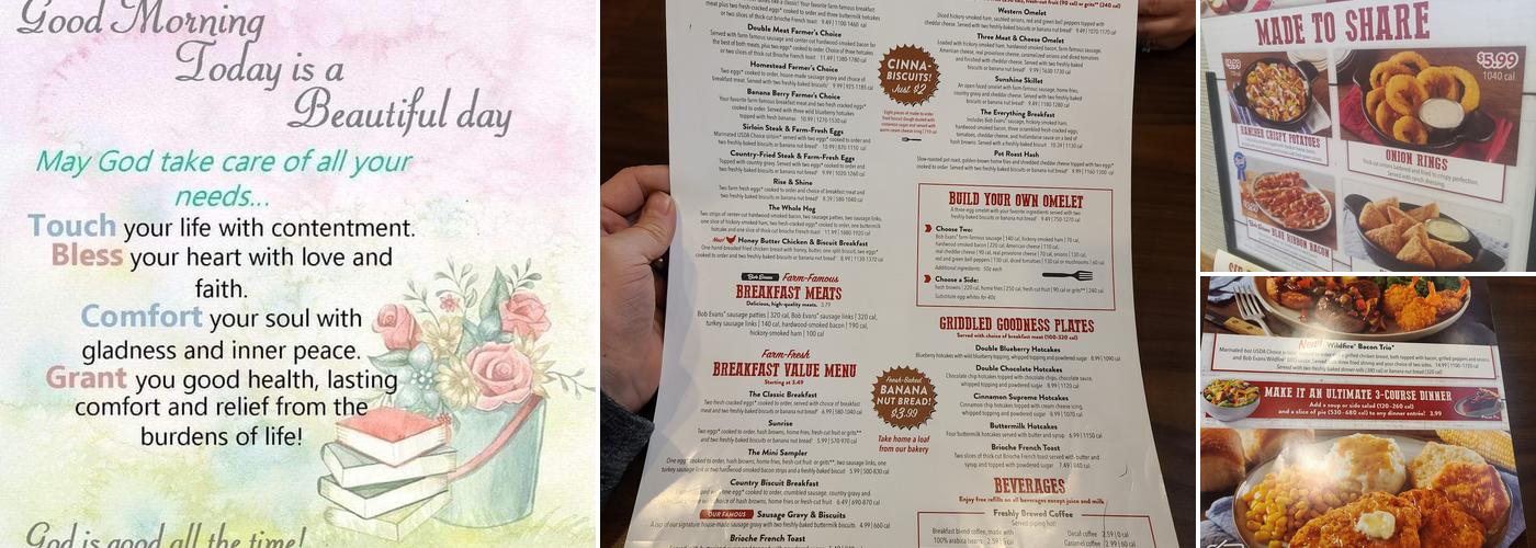 Bob Evans Menu
